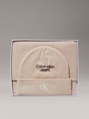 gray morn scarf and beanie gift set for women calvin klein jeans