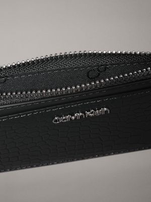 palm green croco croc effect cardholder for women calvin klein