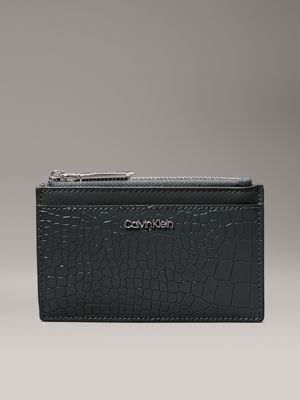 green croc effect cardholder for women calvin klein