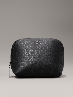 black logo makeup bag for women calvin klein