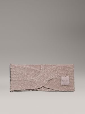 grey soft twist headband for women calvin klein