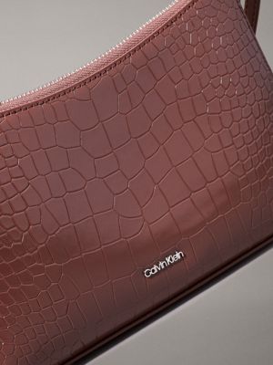 cioccolate lab croco croc effect convertible crossbody bag for women calvin klein