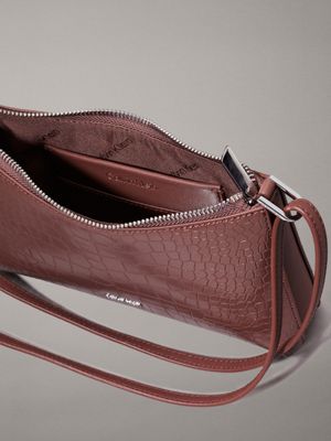 cioccolate lab croco croc effect convertible crossbody bag for women calvin klein