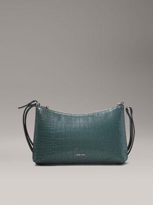 Green croc crossbody bag hotsell