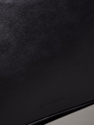 ck black nappa leather crossbody bag for women calvin klein