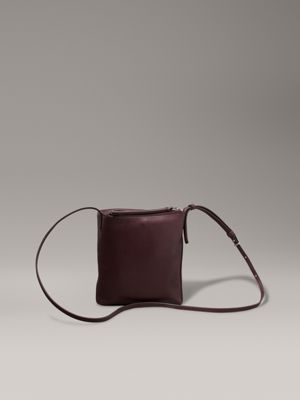 cherrywood nappa leather crossbody bag for women calvin klein