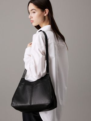 black convertible shoulder bag for women calvin klein jeans