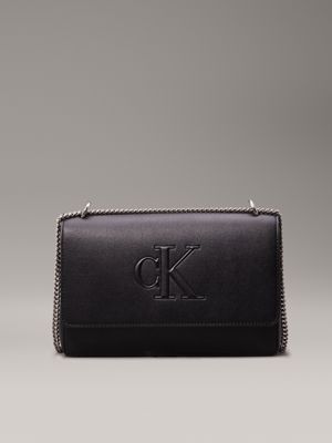 black convertible shoulder bag for women calvin klein jeans