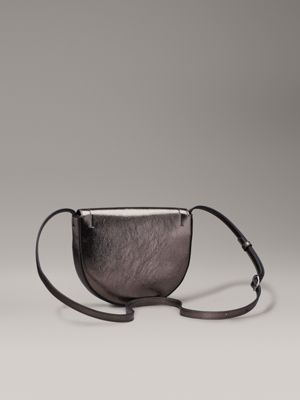 gunmetal metallic crossbody bag for women calvin klein jeans