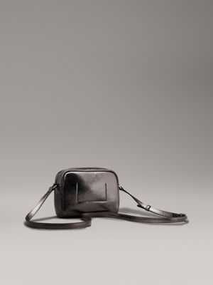 gunmetal metallic crossbody bag for women calvin klein jeans