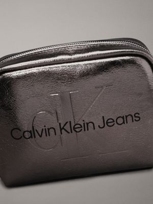 gunmetal metallic crossbody bag for women calvin klein jeans