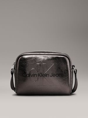 beige metallic crossbody bag for women calvin klein jeans