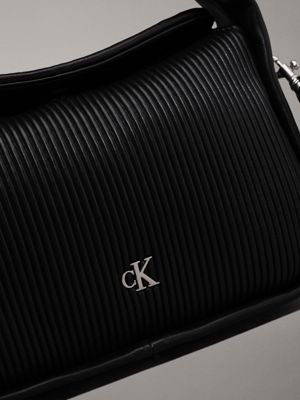 black small ribbed handbag for women calvin klein jeans