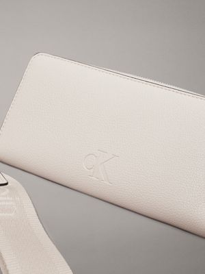 porcelain sand zip around wallet for women calvin klein jeans