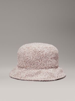 driftwood boucle bucket hat for women calvin klein jeans