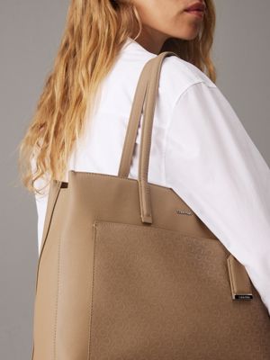 amphora mono pu logo tote bag for women calvin klein