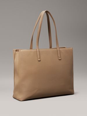 amphora mono pu logo-shopper für damen - calvin klein