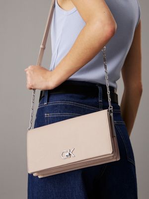 rose dust crossbody wallet bag for women calvin klein