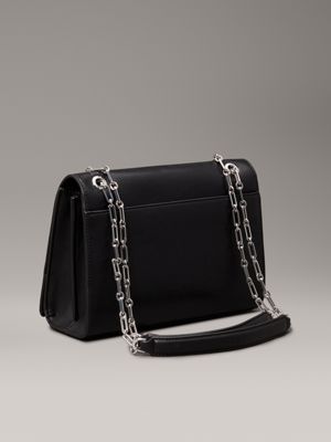 pvh black convertible shoulder bag for women calvin klein