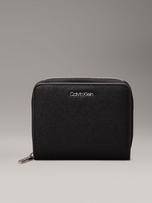 black portfel z zamkiem wokół dla kobiety - calvin klein
