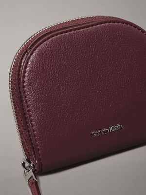 vineyard wine wyprofilowany portfel z zamkiem wokół dla kobiety - calvin klein