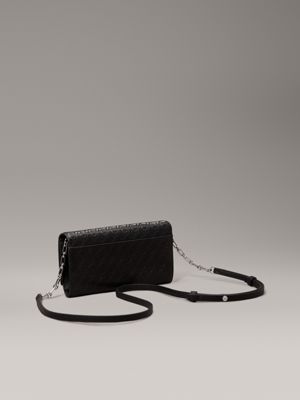 classic mono black logo crossbody wallet bag for women calvin klein