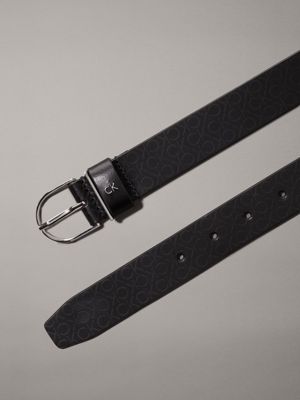 classic mono black logo leather belt for women calvin klein