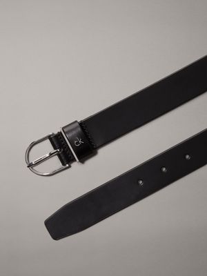 black skórzany pasek dla kobiety - calvin klein