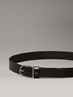 pvh black leather belt for women calvin klein