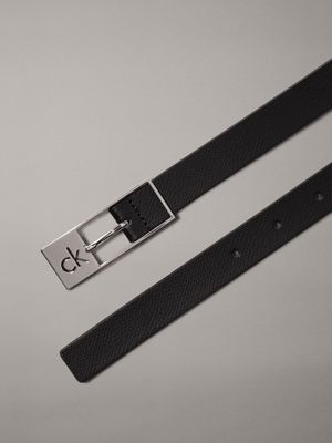 pvh black leather belt for women calvin klein