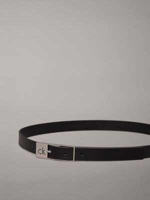 pvh black leather belt for women calvin klein