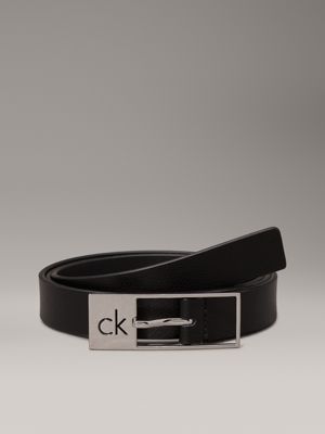 black leather belt for women calvin klein