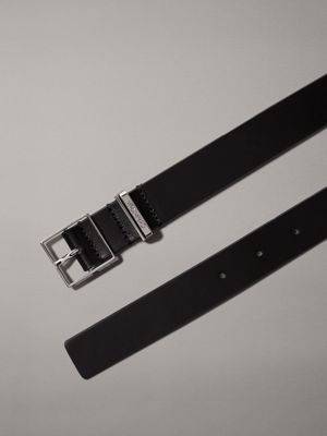 black skórzany pasek dla kobiety - calvin klein