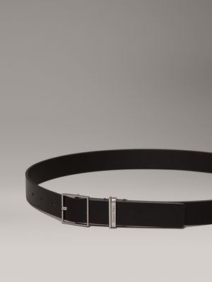 cintura in pelle ck black da donne calvin klein