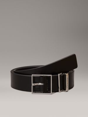 black leather belt for women calvin klein