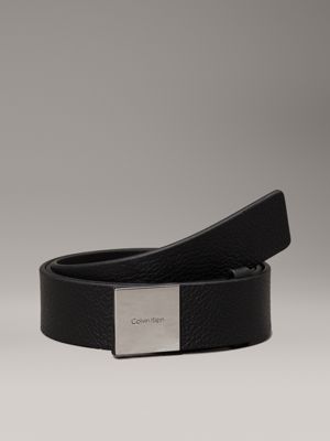 black skórzany pasek dla kobiety - calvin klein