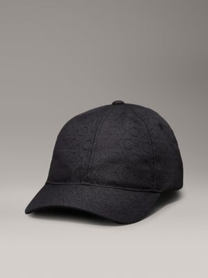 black logo jacquard cap for women calvin klein