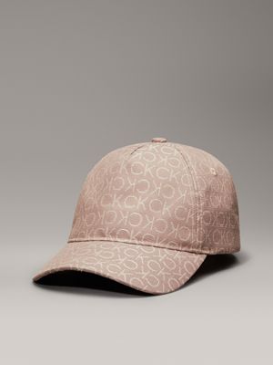 grey logo jacquard cap for women calvin klein