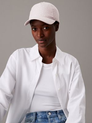 gorra de jacquard con logo shadow gray de mujeres calvin klein