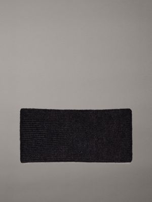 pvh black wool cashmere blend headband for women calvin klein