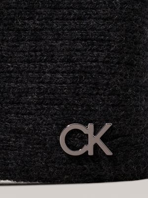 pvh black wool cashmere blend headband for women calvin klein