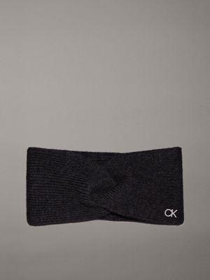 black wool cashmere blend headband for women calvin klein