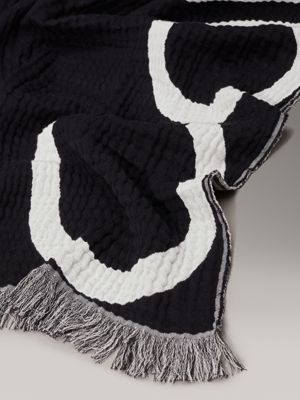 black logo scarf for women calvin klein