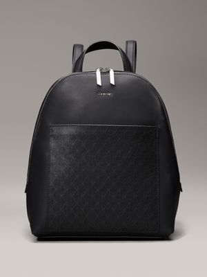 black logo dome backpack for women calvin klein