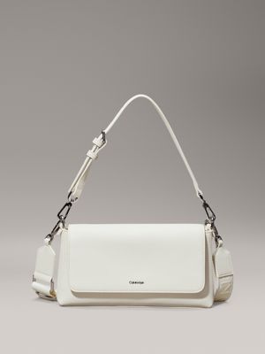 beige convertible shoulder bag for women calvin klein