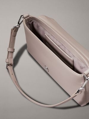 cinder monogram pu logo convertible shoulder bag for women calvin klein