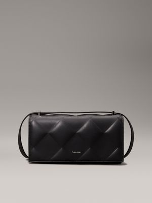 black quilted convertible shoulder bag for women calvin klein