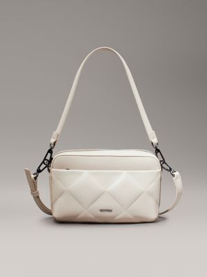 grey quilted crossbody bag for women calvin klein