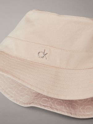 doeskin reversible logo bucket hat for women calvin klein