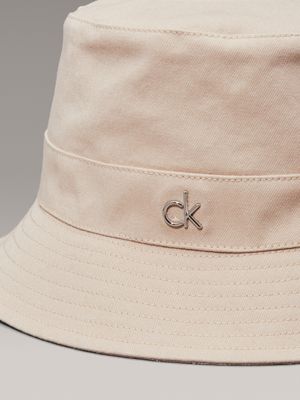 doeskin reversible logo bucket hat for women calvin klein